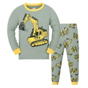 Little Boys Pajamas Toddler Fall Outfits Boy Dinosaur Cotton 2 Piece Train Toddler Sleepwear Fall Winter Clothes Set Toddler Boys Summer Clothes Boys Two Piece Outfit 6t